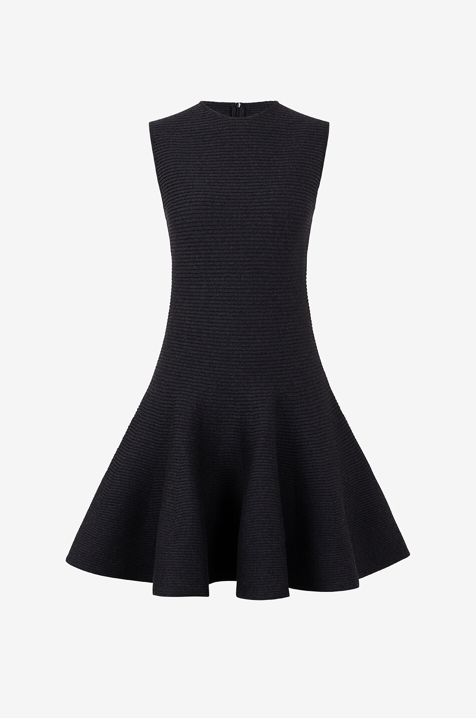 Sleeveless skater rib knit mini dress