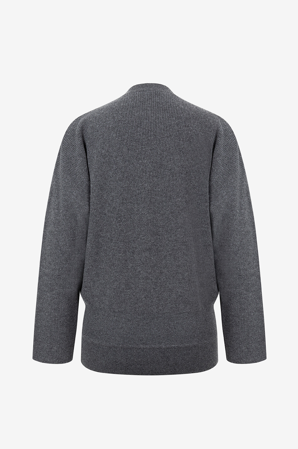 FABIANA FILIPPI Pull en maille et flanelle à taille basse Femme GRIS FONCÉ 3