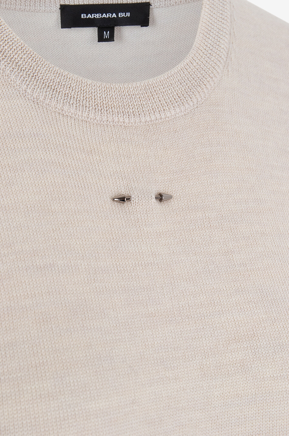 BARBARA BUI Feiner weiter Merinowollpullover ohne Ärmel Damen Hellbeige 3