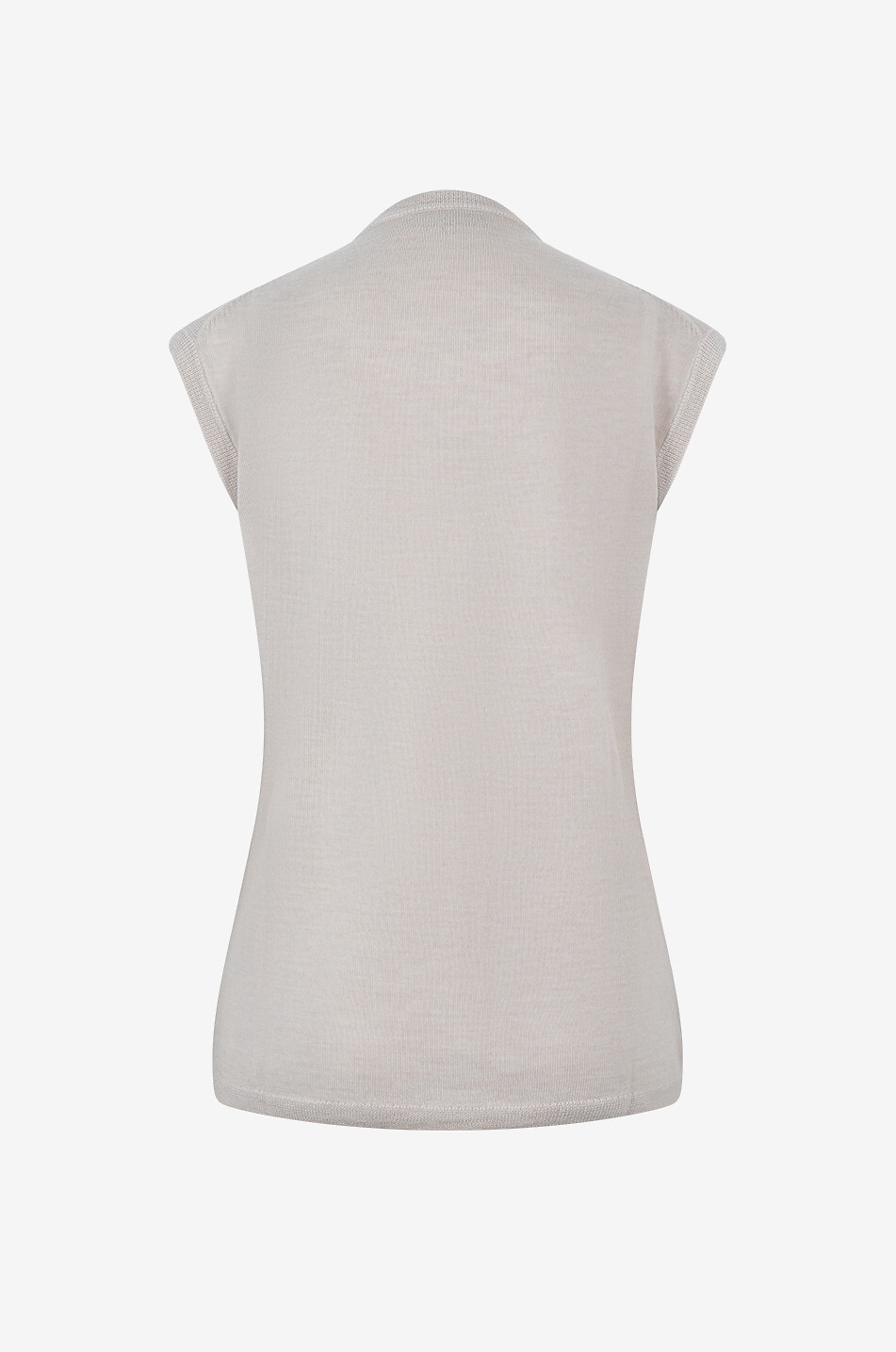 BARBARA BUI Feiner weiter Merinowollpullover ohne Ärmel Damen Hellbeige 2