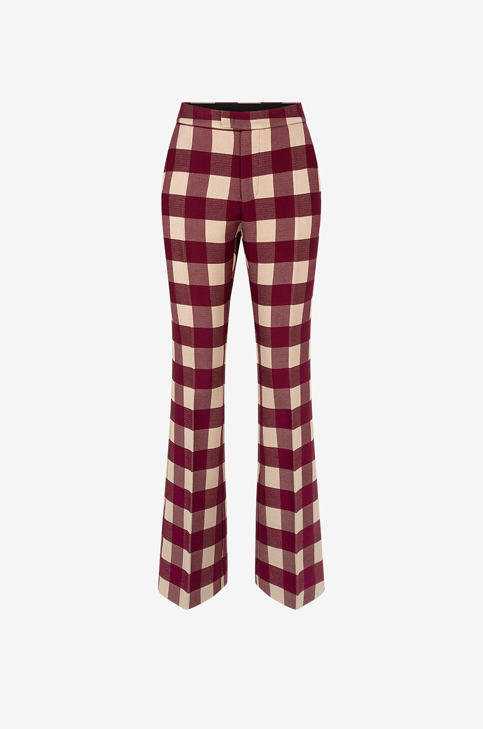 Ausgestellte Hose mit hoher Taille und Vichykaros Saturday Night