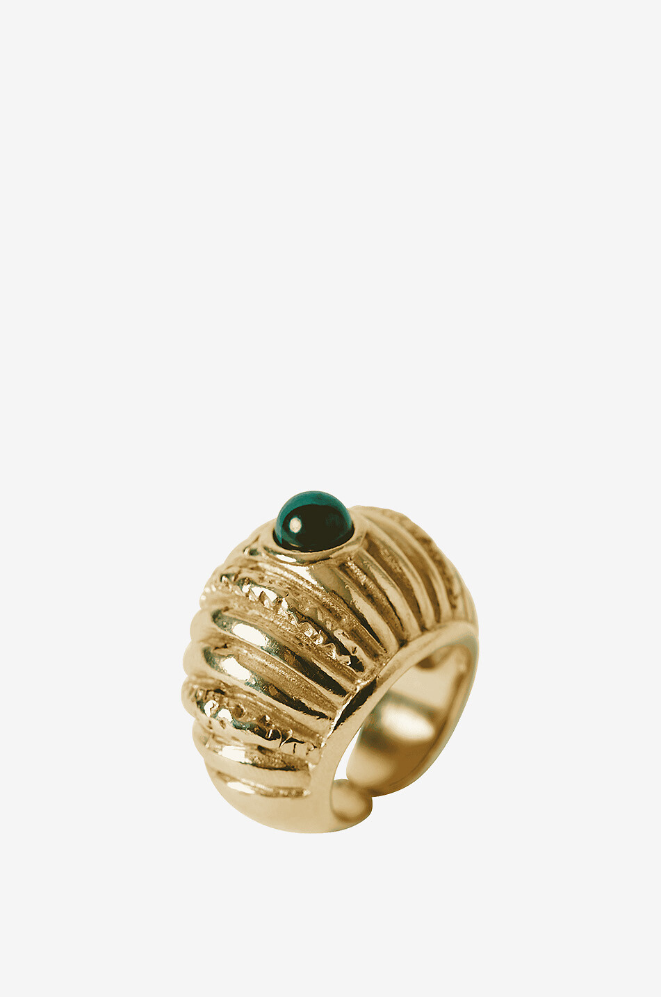PAOLA SIGHINOLFI Offener goldener Ring mit Malachit Reef Damen GOLDEN 1