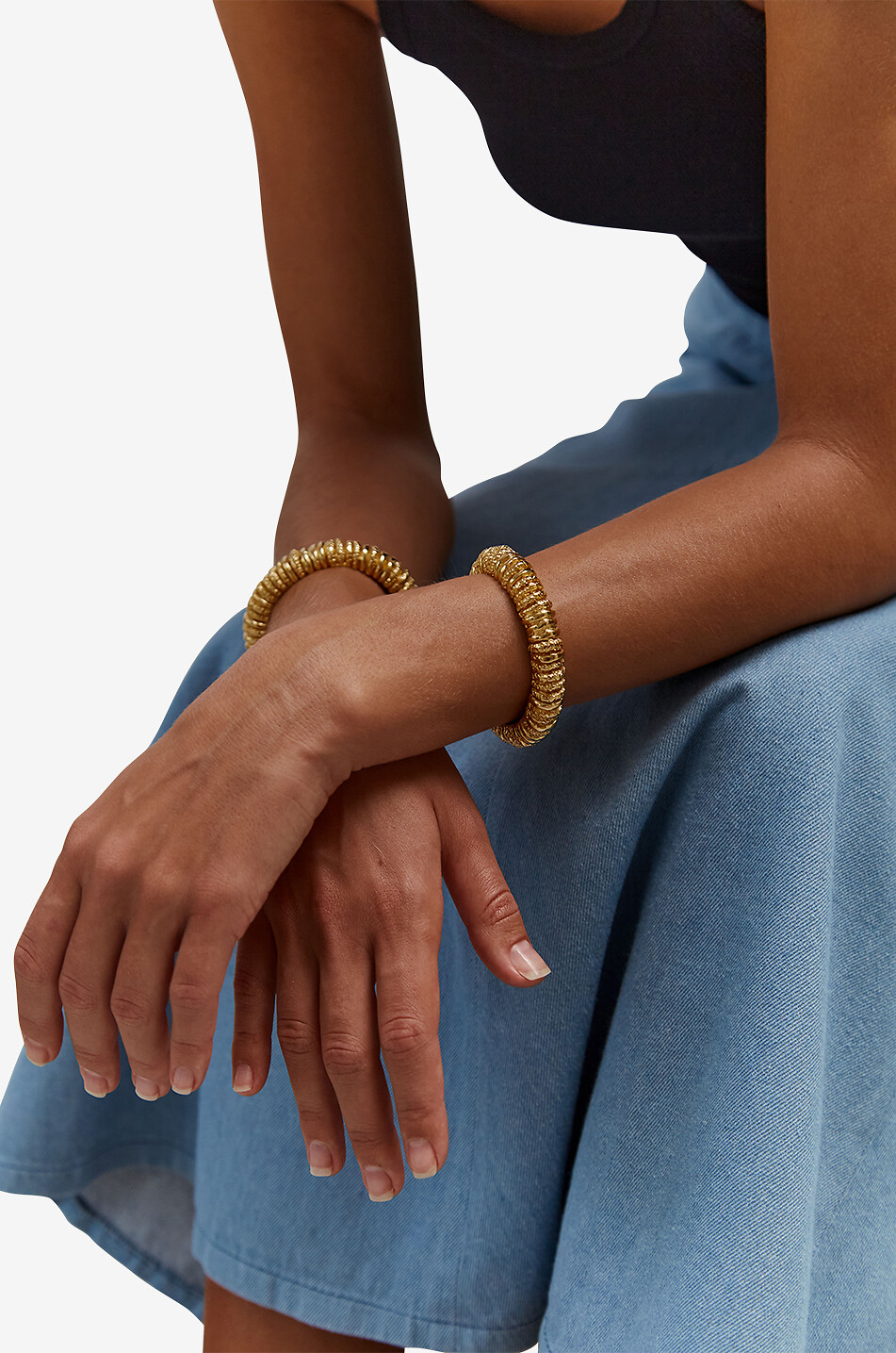 PAOLA SIGHINOLFI Texturierter goldener Armreif Capital Damen GOLDEN 3