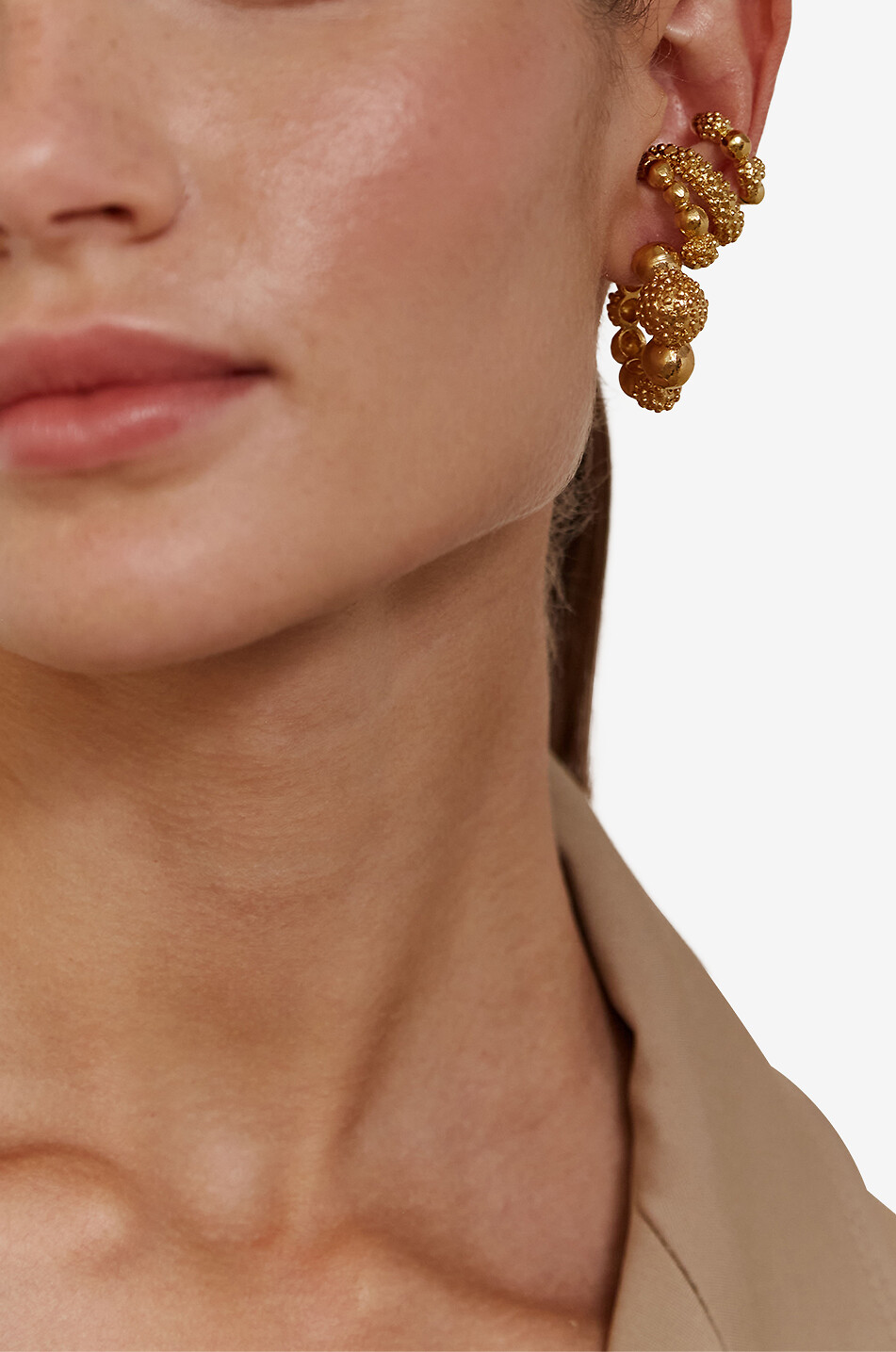 PAOLA SIGHINOLFI Goldene Creolen Silvia Damen GOLDEN 4