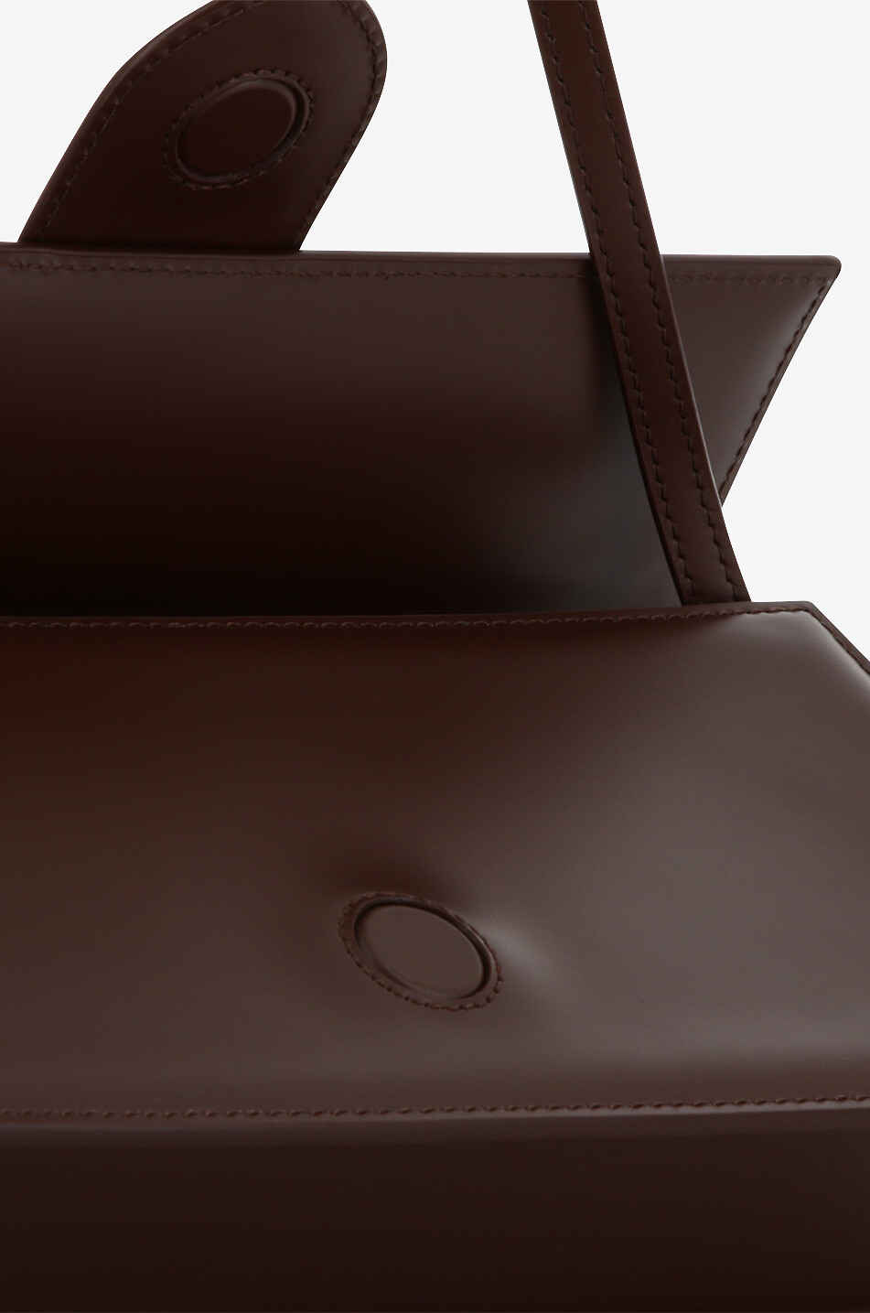 JACQUEMUS Schultertasche aus Glattleder Le Bambino Long Damen DUNKELBRAUN 5