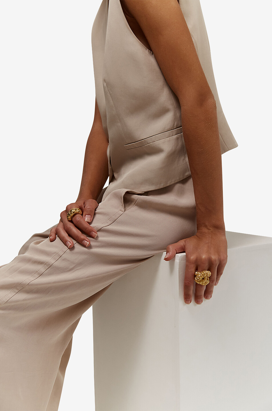 PAOLA SIGHINOLFI Era open gold-tone ring Women GOLDEN 4