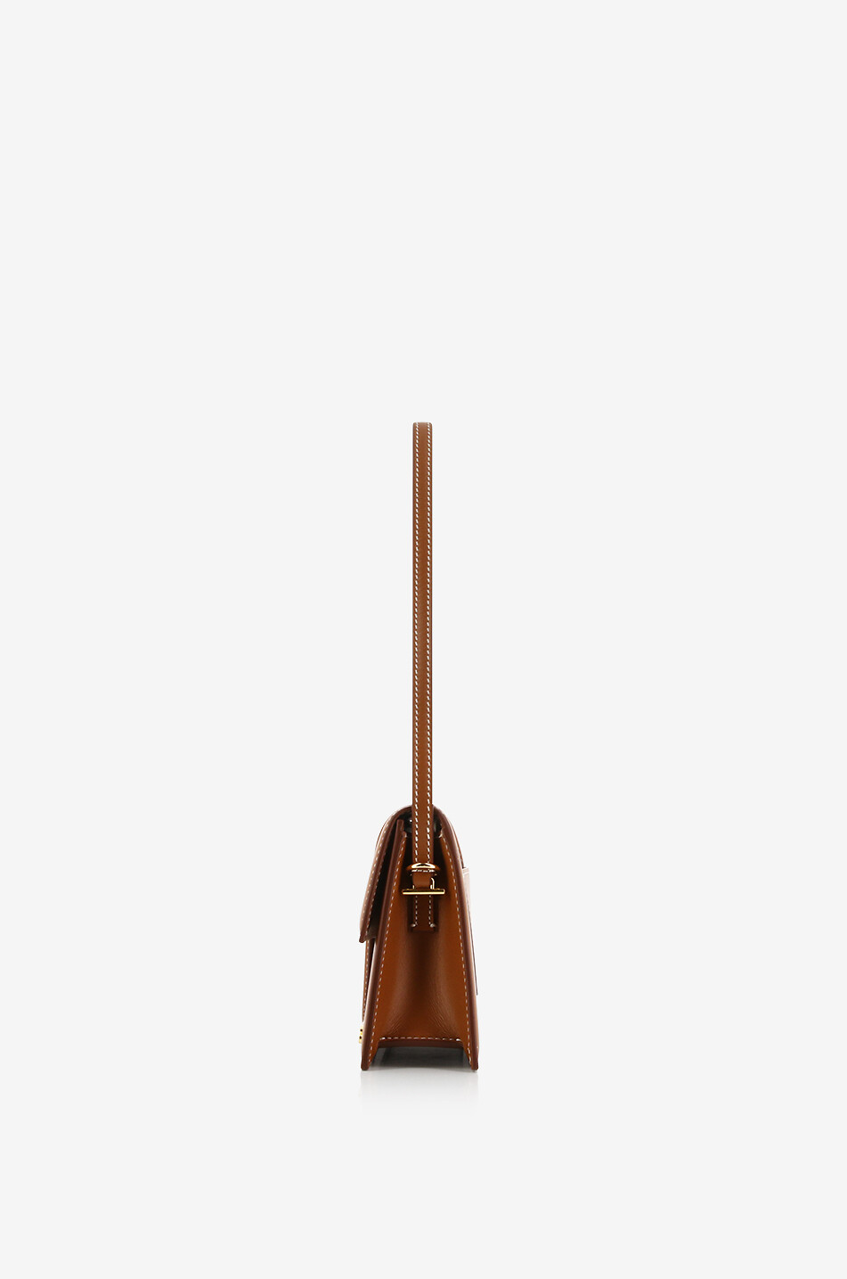 JACQUEMUS Le Bambino Long calfskin leather shoulder bag Women BROWN 4