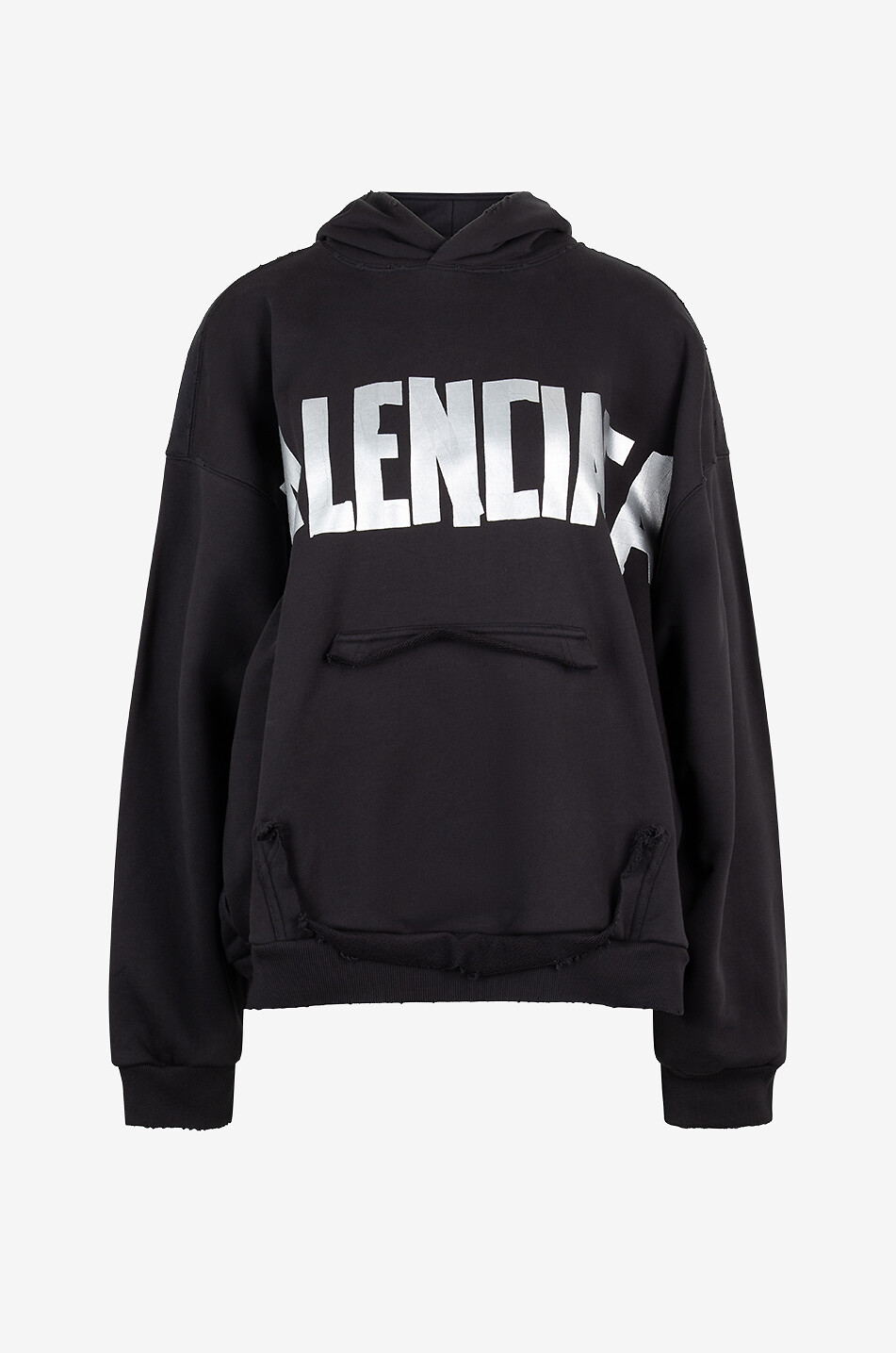 Sweat-shirt à capuche vieilli New Tape Type Oversize