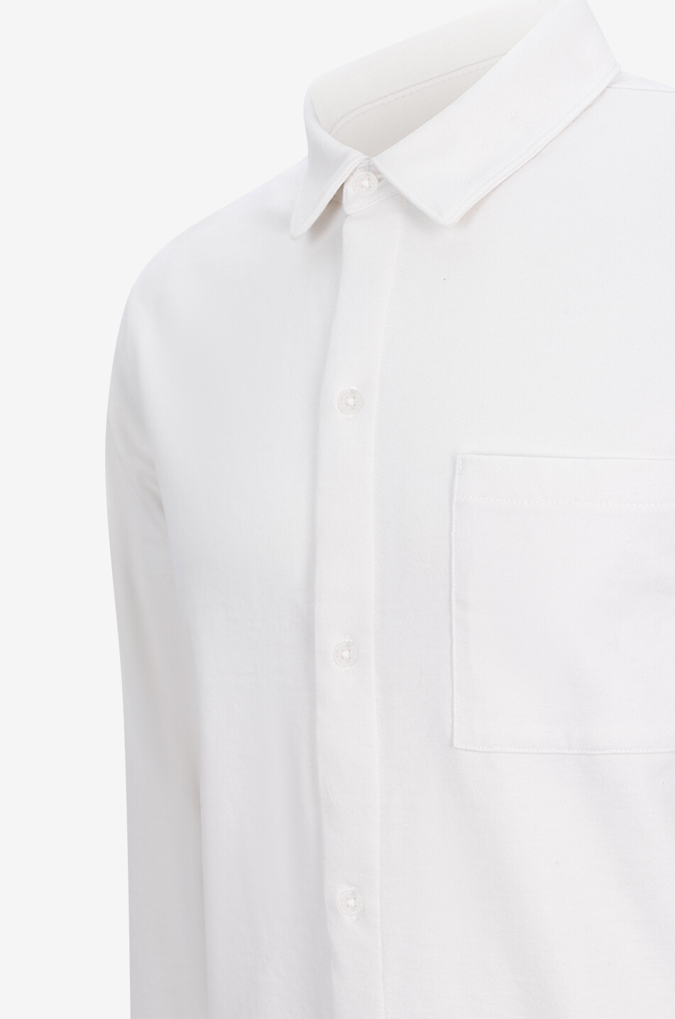 VINCE Chemise à manches longues en jersey suédé Homme BLANC CASSE 3