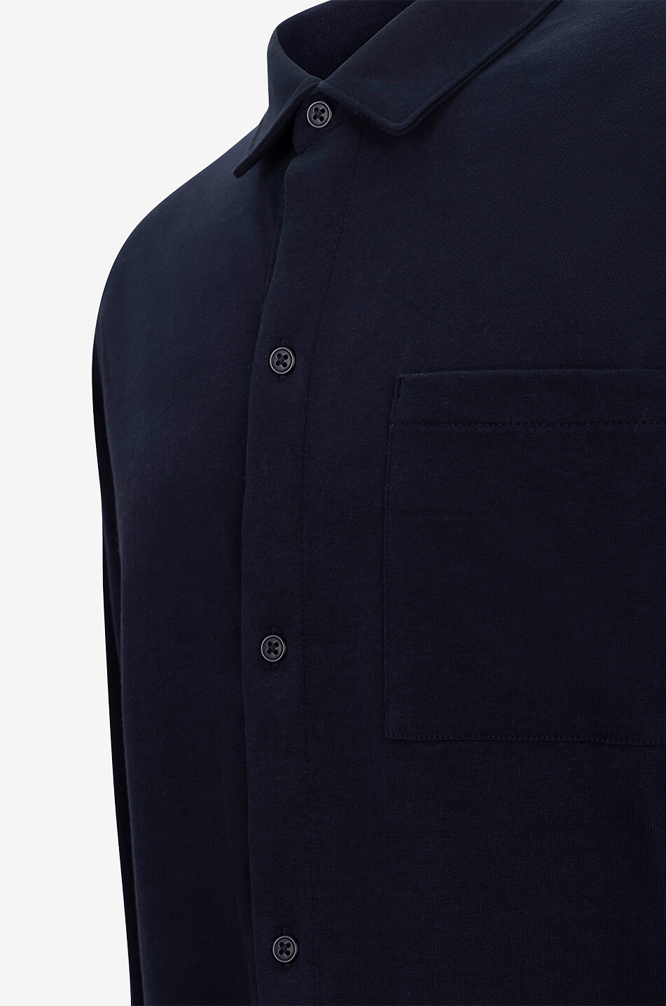 VINCE Chemise à manches longues en jersey suédé Homme BLEU FONCE 3