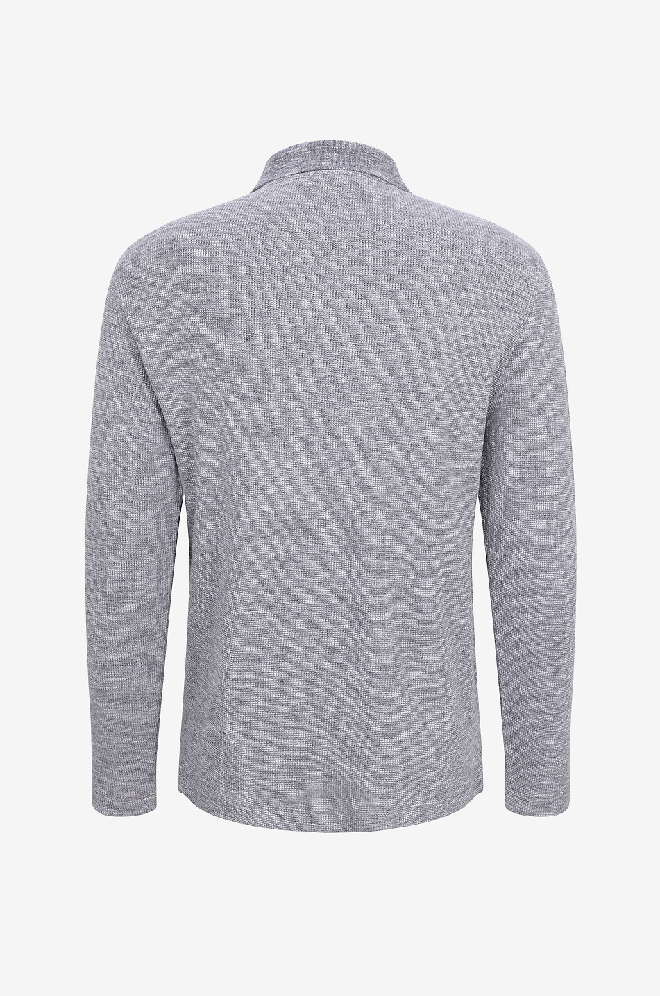 VINCE Pima cotton long-sleeved polo shirt Men MEDIUM GREY 2