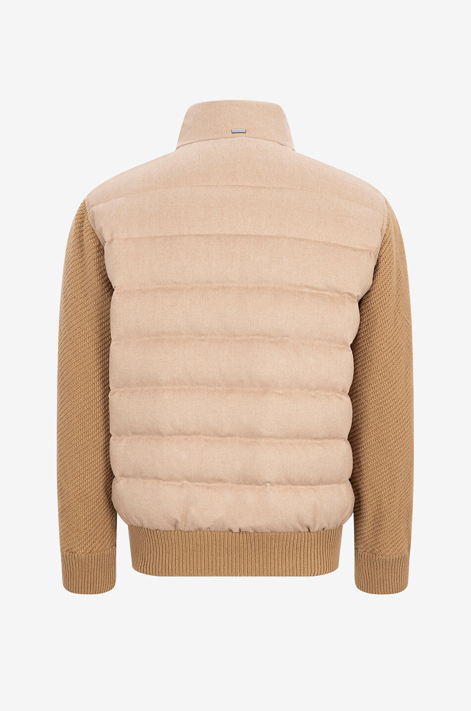 Silk and cashmere quilted bomber jacket