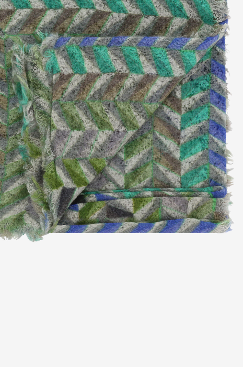 MALA ALISHA Ricarda wool and cashmere square scarf Women MULTI COLOURED 1 2