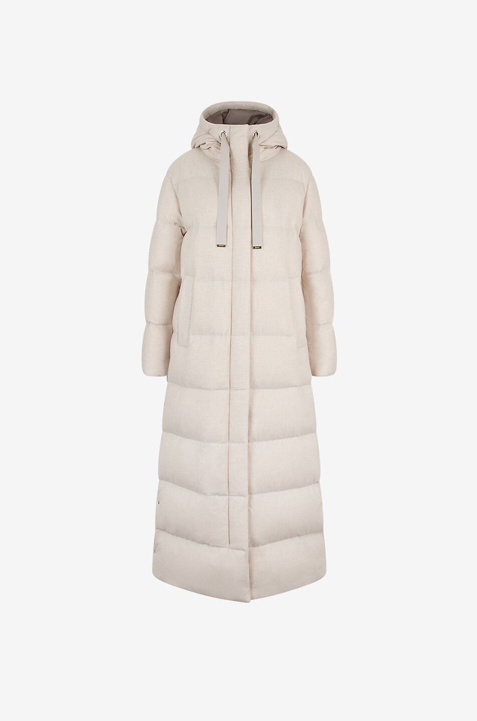 Lange Daunenjacke aus Kaschmir