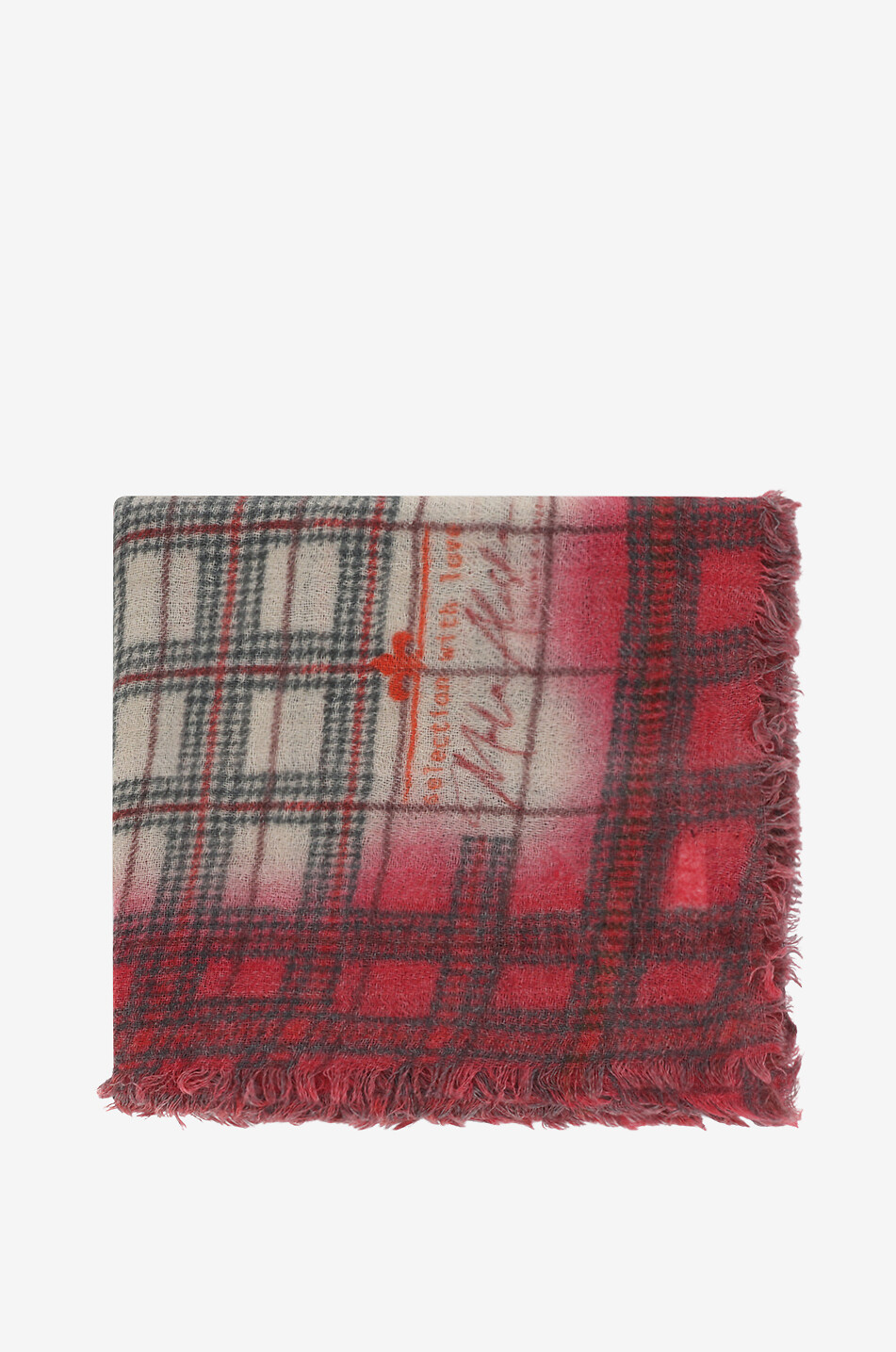 Étole en laine et cachemire à carreaux Selina