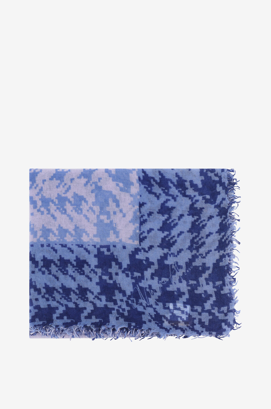 MALA ALISHA Étole en cachemire pied-de-poule Trellis Femme BLEU 1