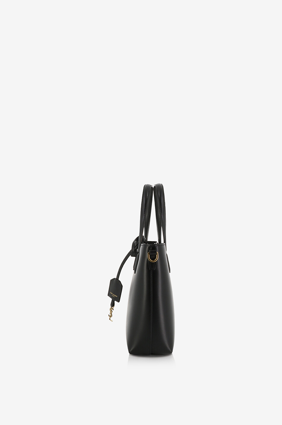SAINT LAURENT PARIS Mini-Shopper aus steifem Leder Mini Toy Shopping Saint Laurent Damen SCHWARZ 4