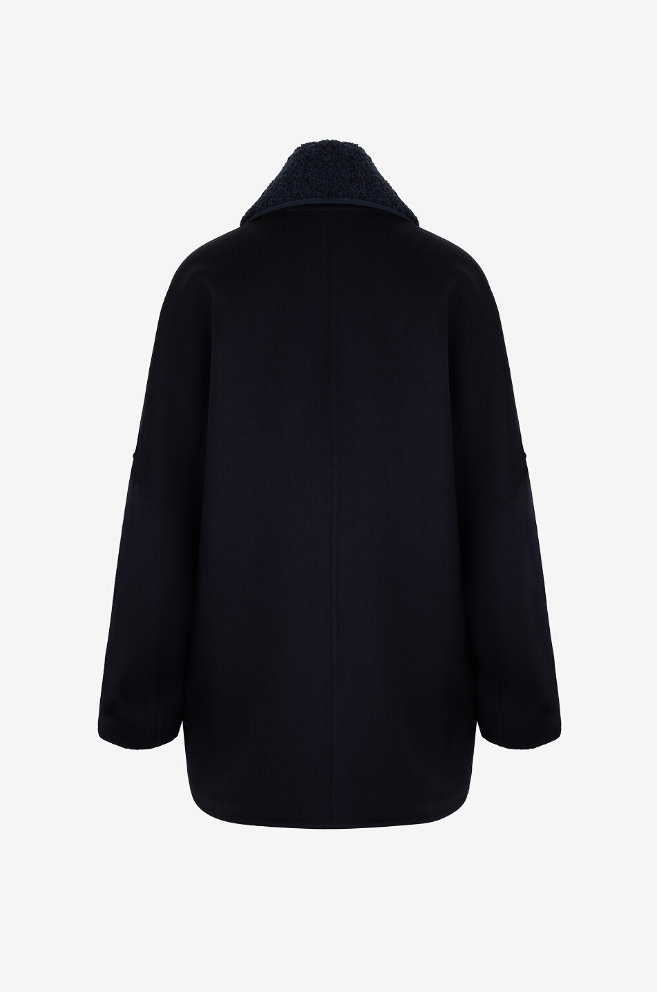 Manteau trois-quarts en cachemire et laine vierge