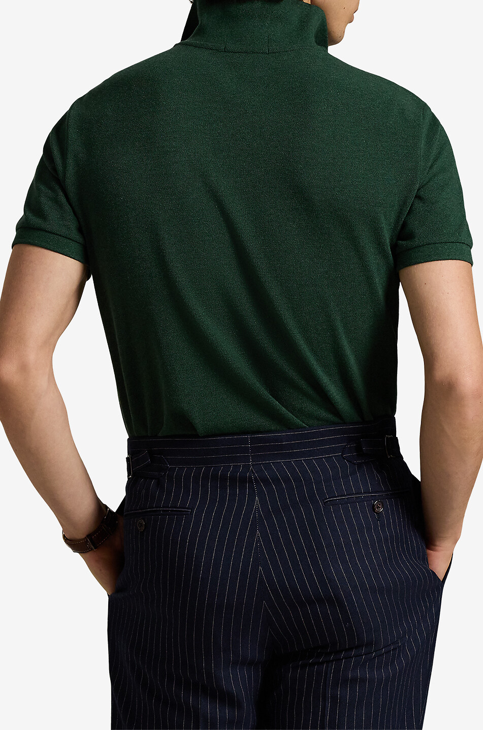 POLO RALPH LAUREN Custom Slim Fit Pony embroidered piqué cotton polo shirt Men GREEN 3