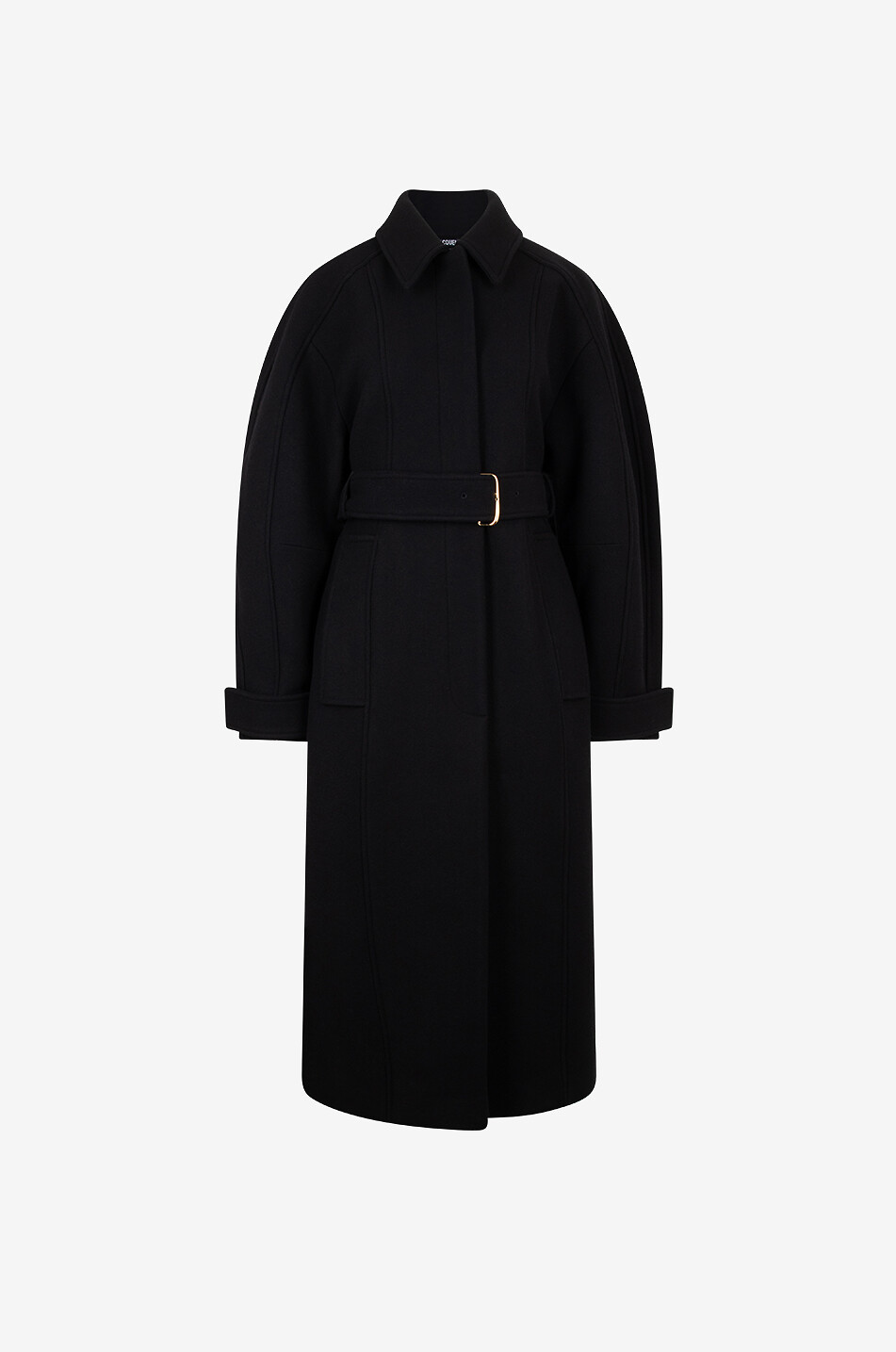 JACQUEMUS Manteau en laine vierge Le manteau Bari Femme NOIR 1