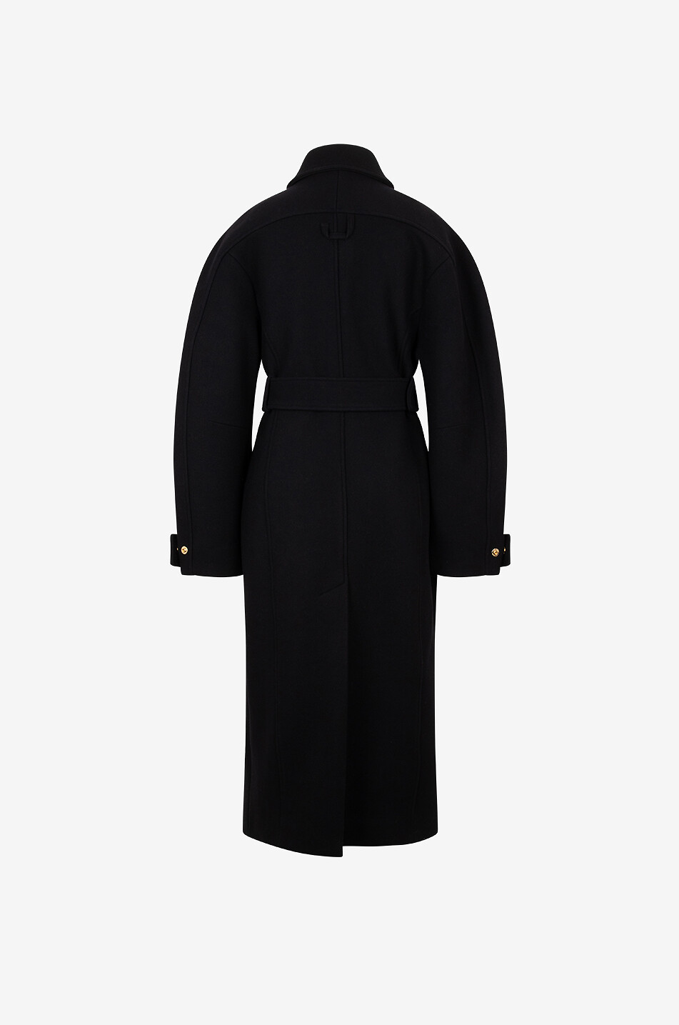 JACQUEMUS Manteau en laine vierge Le manteau Bari Femme NOIR 2