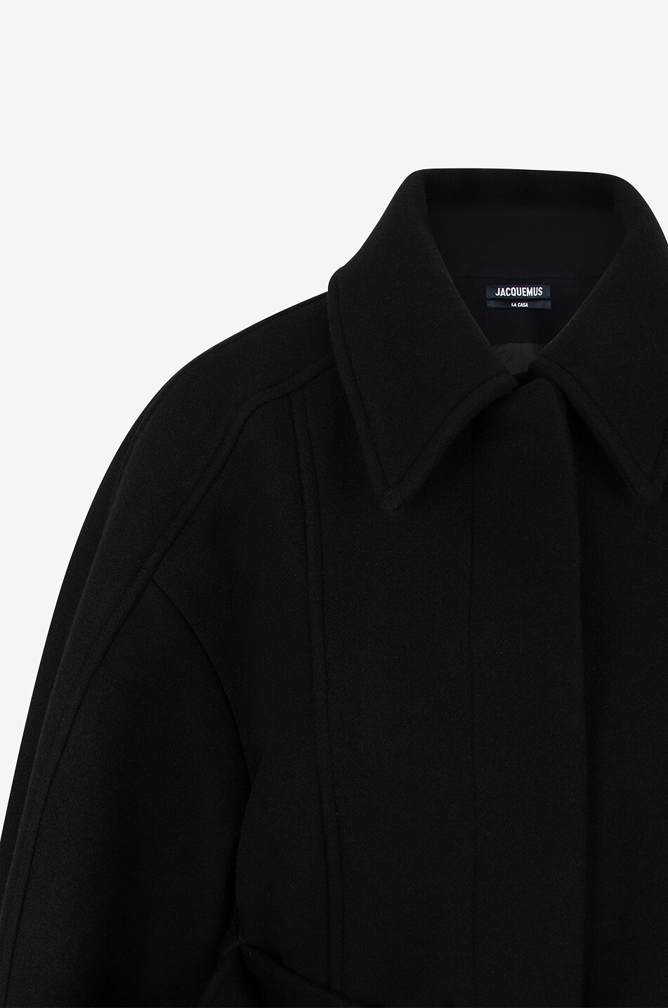 JACQUEMUS Manteau en laine vierge Le manteau Bari Femme NOIR 3