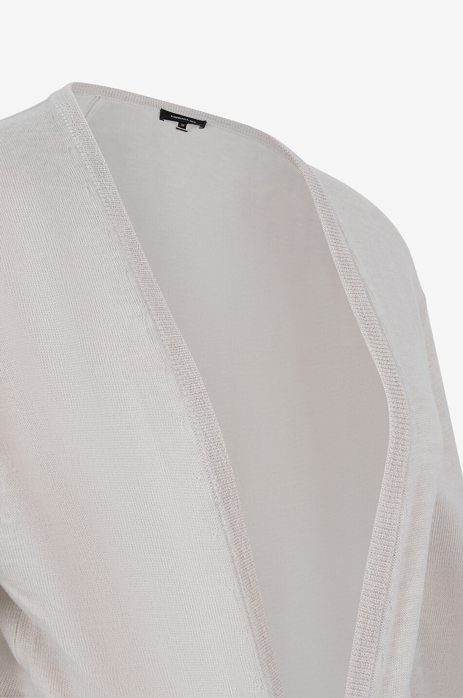 BARBARA BUI Feiner weiter Schurwollpullover mit sehr tiefem V-Ausschnitt Damen Hellbeige 3