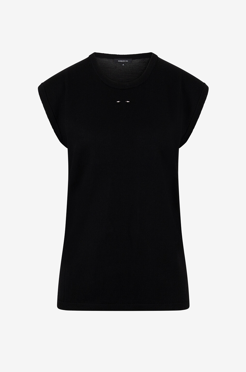 BARBARA BUI Feiner weiter Merinowollpullover ohne Ärmel Damen SCHWARZ 1