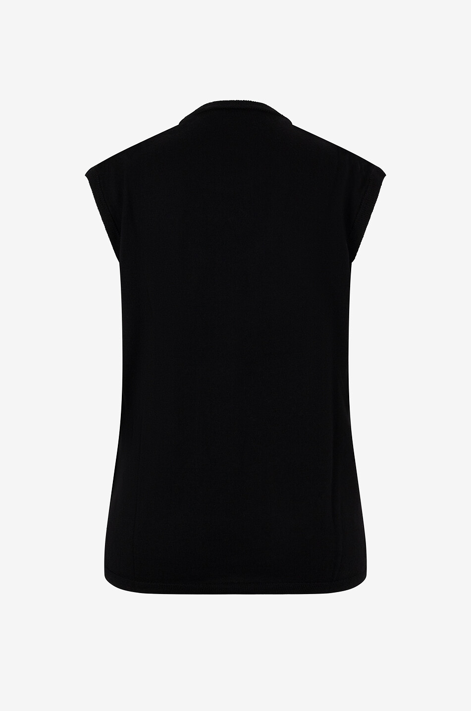 BARBARA BUI Pull fin ample sans manches en laine mérinos Femme NOIR 2