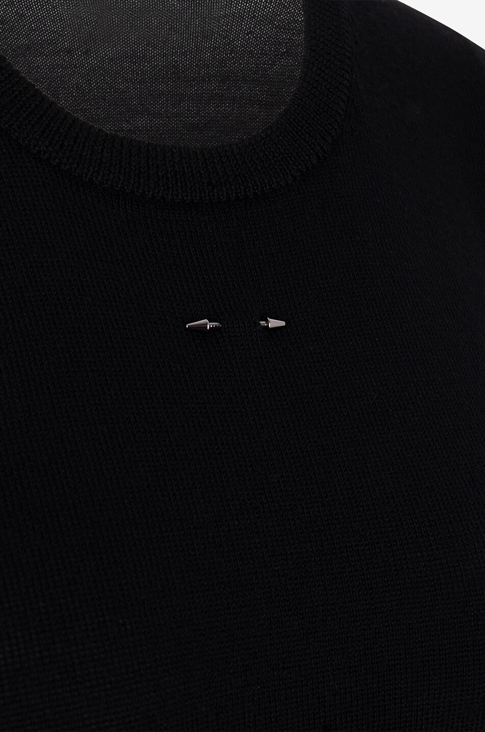 BARBARA BUI Pull fin ample sans manches en laine mérinos Femme NOIR 3