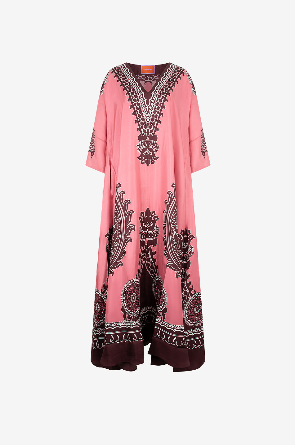 LA DOUBLEJ Muumuu Oltrarno Placée silk twill caftan dress Women PINK 1