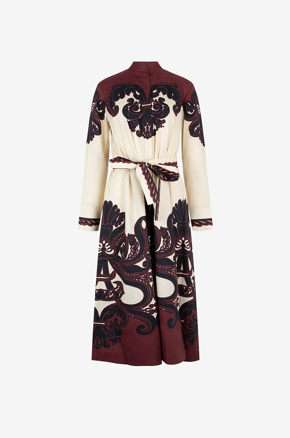 Robe chemise midi évasée en popeline Sundowner Corsini Placé
