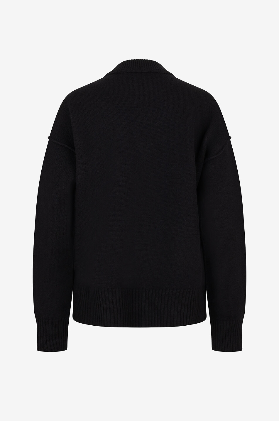 AMI Pull en coton biologique Ami de Coeur Homme NOIR 2