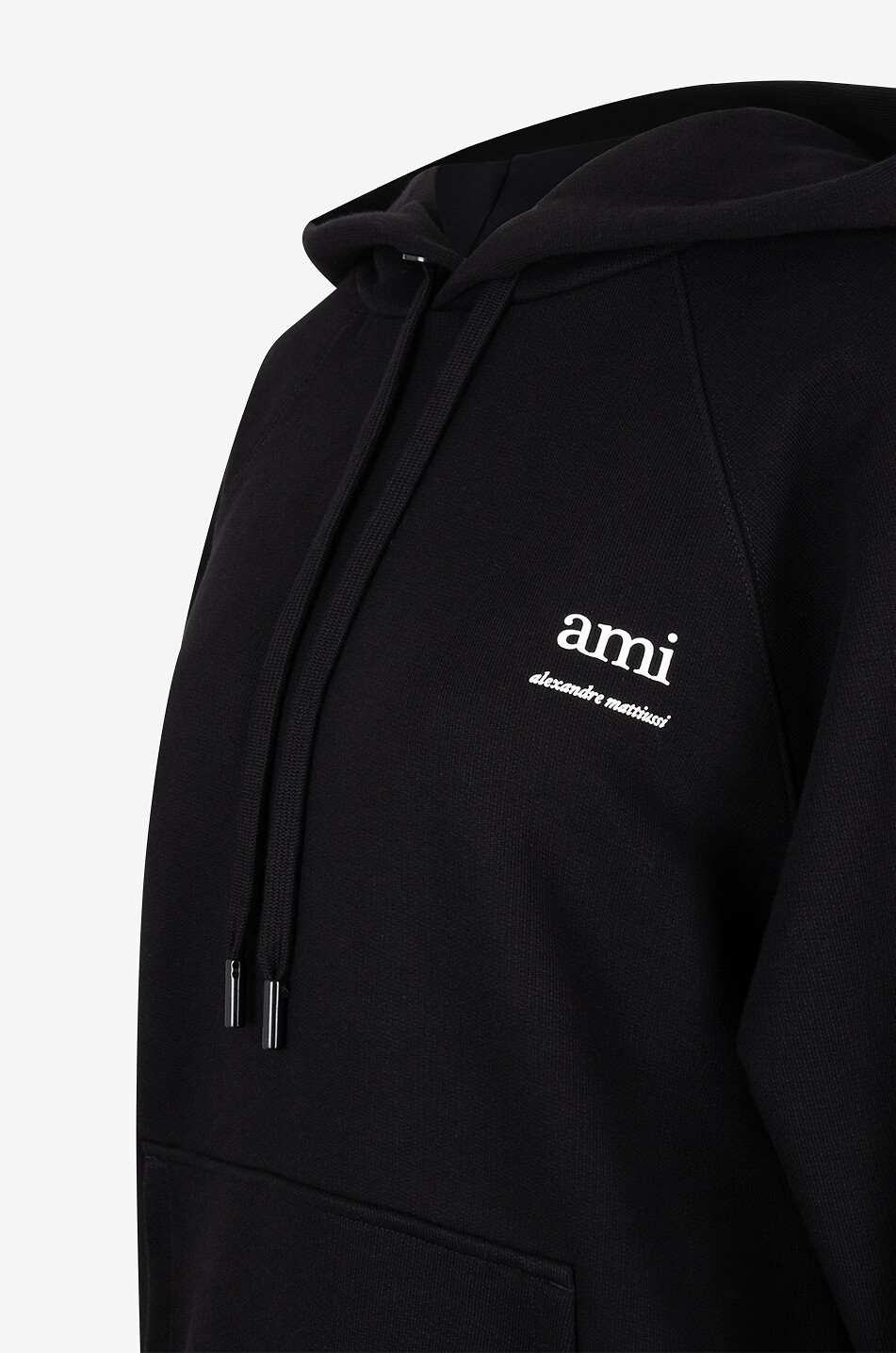 AMI Ami Alexandre Mattiussi organic cotton hooded sweatshirt Men BLACK 5