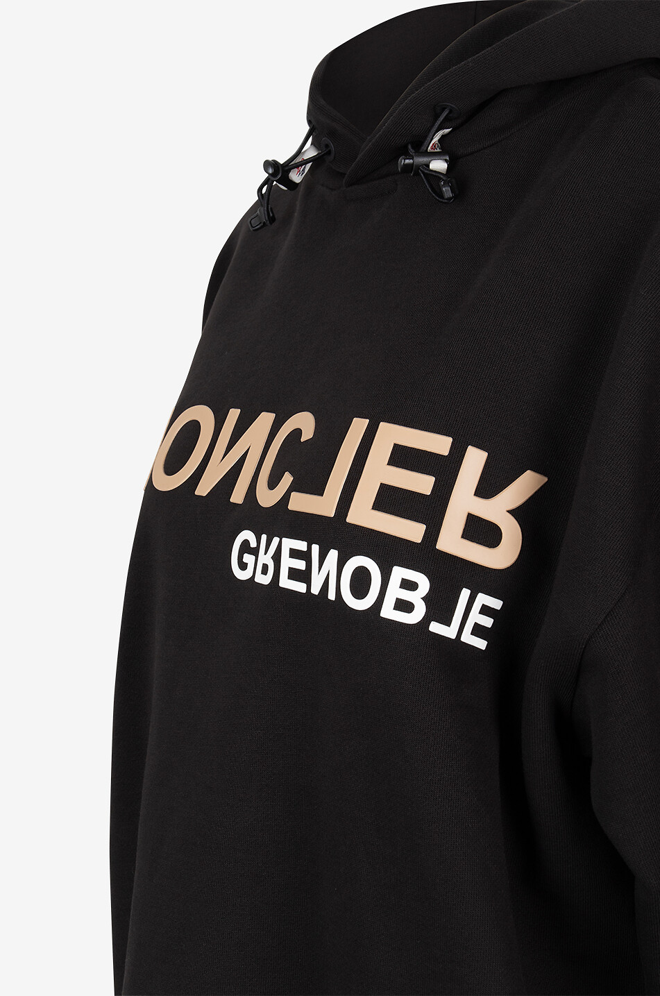 MONCLER GRENOBLE Mixed logo print-adorned hooded sweatshirt Men BLACK 5