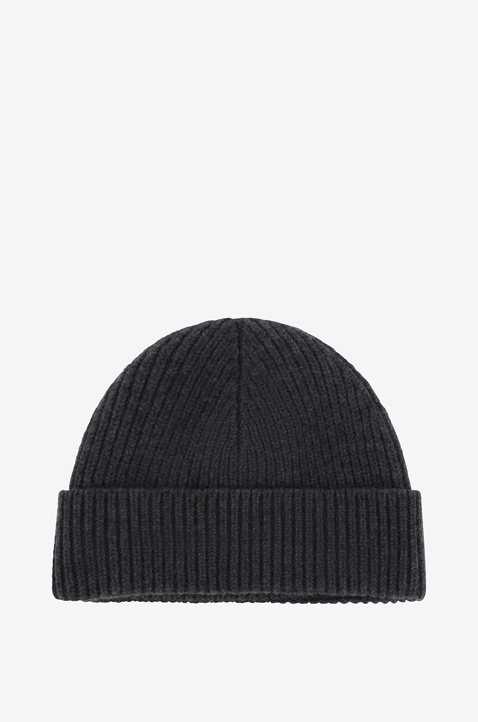 AMI Bonnet côtelé en laine vierge Ami de Coeur Homme GRIS 2