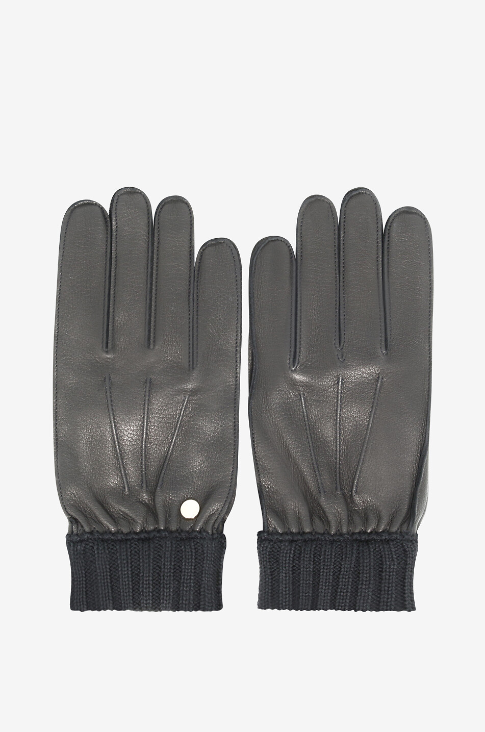 Gants en cuir et maille