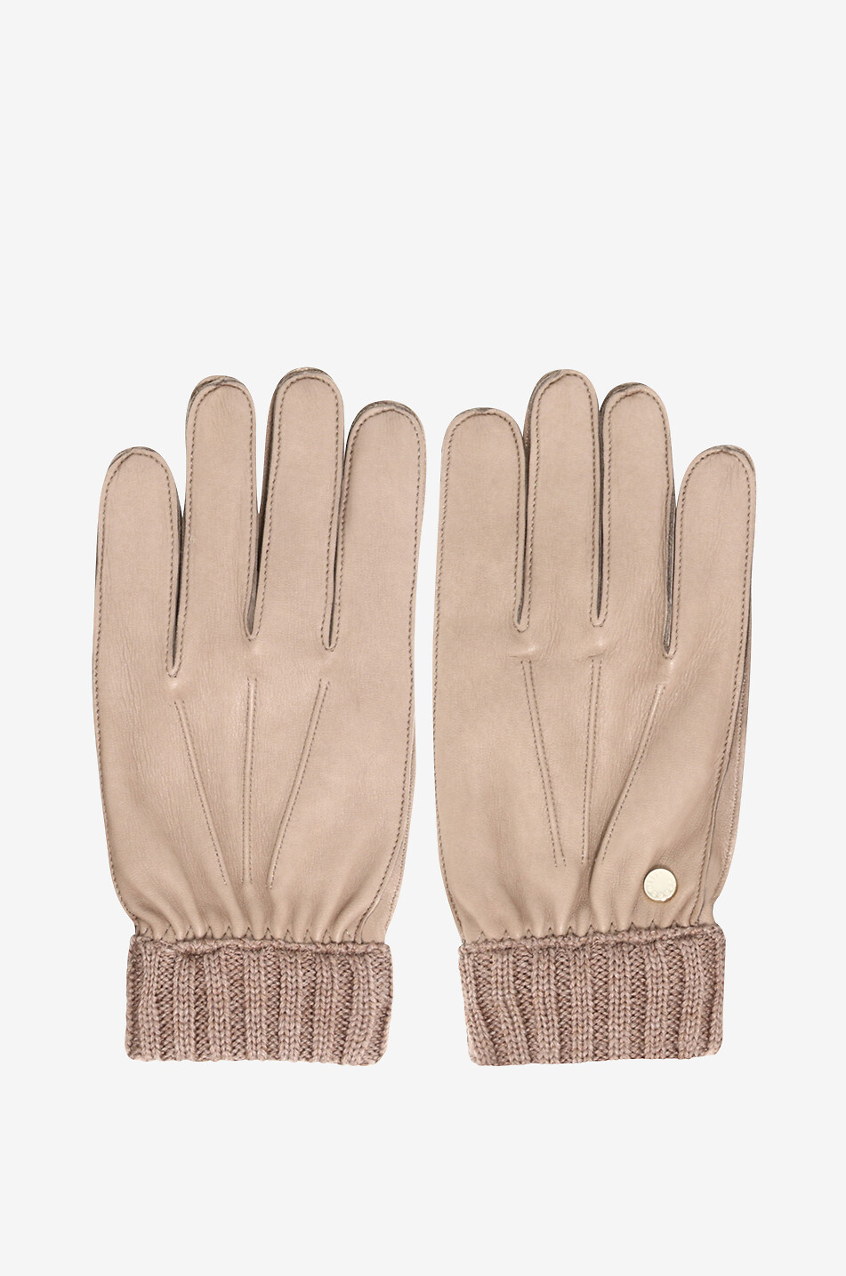 Gants en cuir et maille