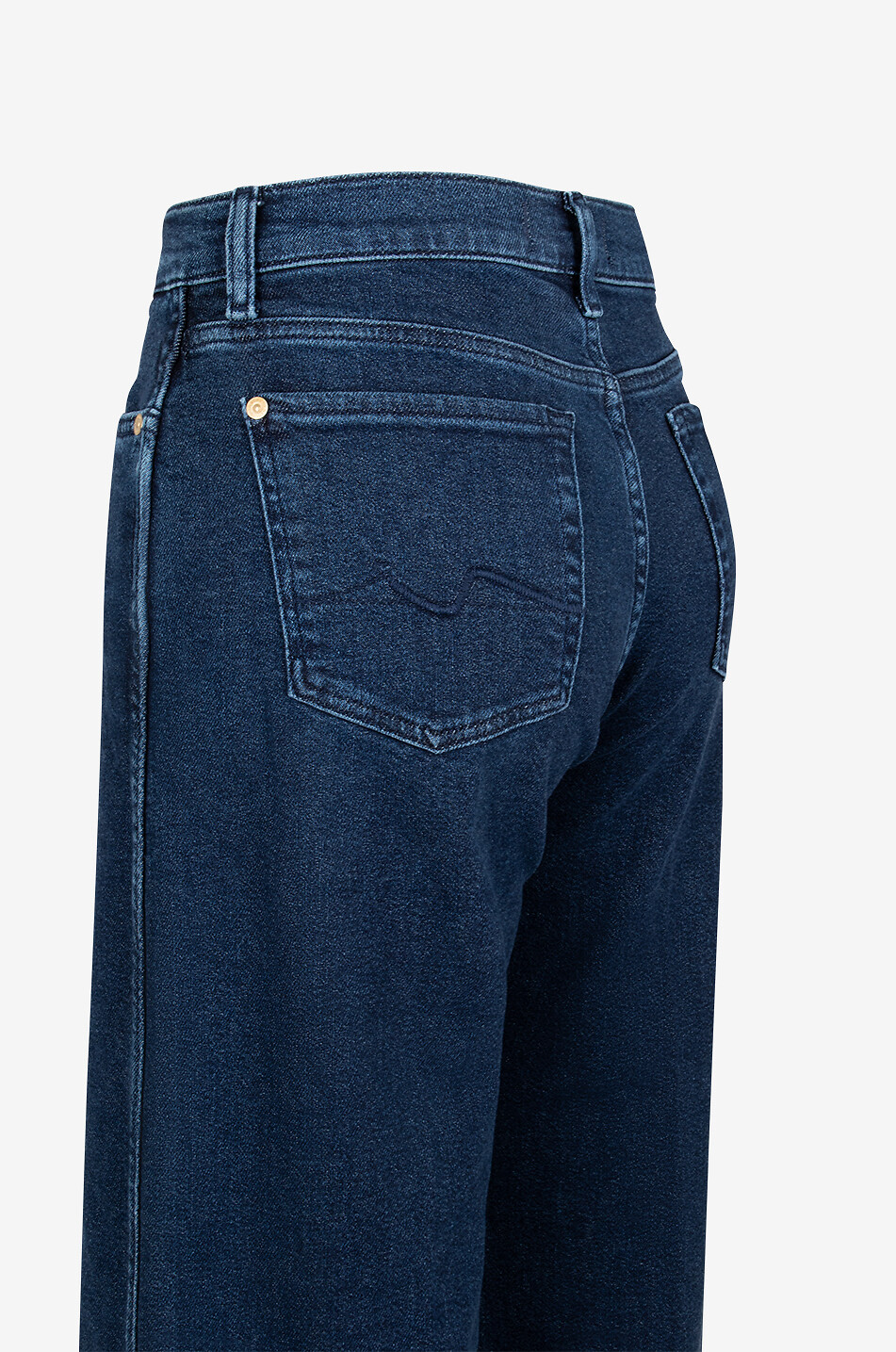 7 FOR ALL MANKIND Lotta Luxe Vintage Paradise Cove cotton and modal flared jeans Women DARK BLUE 3