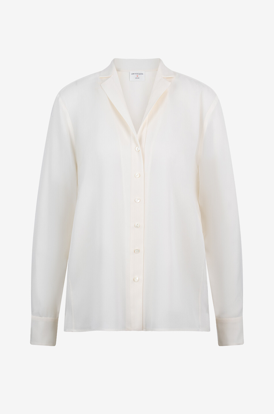 ARTIGIANO Chemise à manches longues en soie Jennifer Femme BLANC CASSE 1