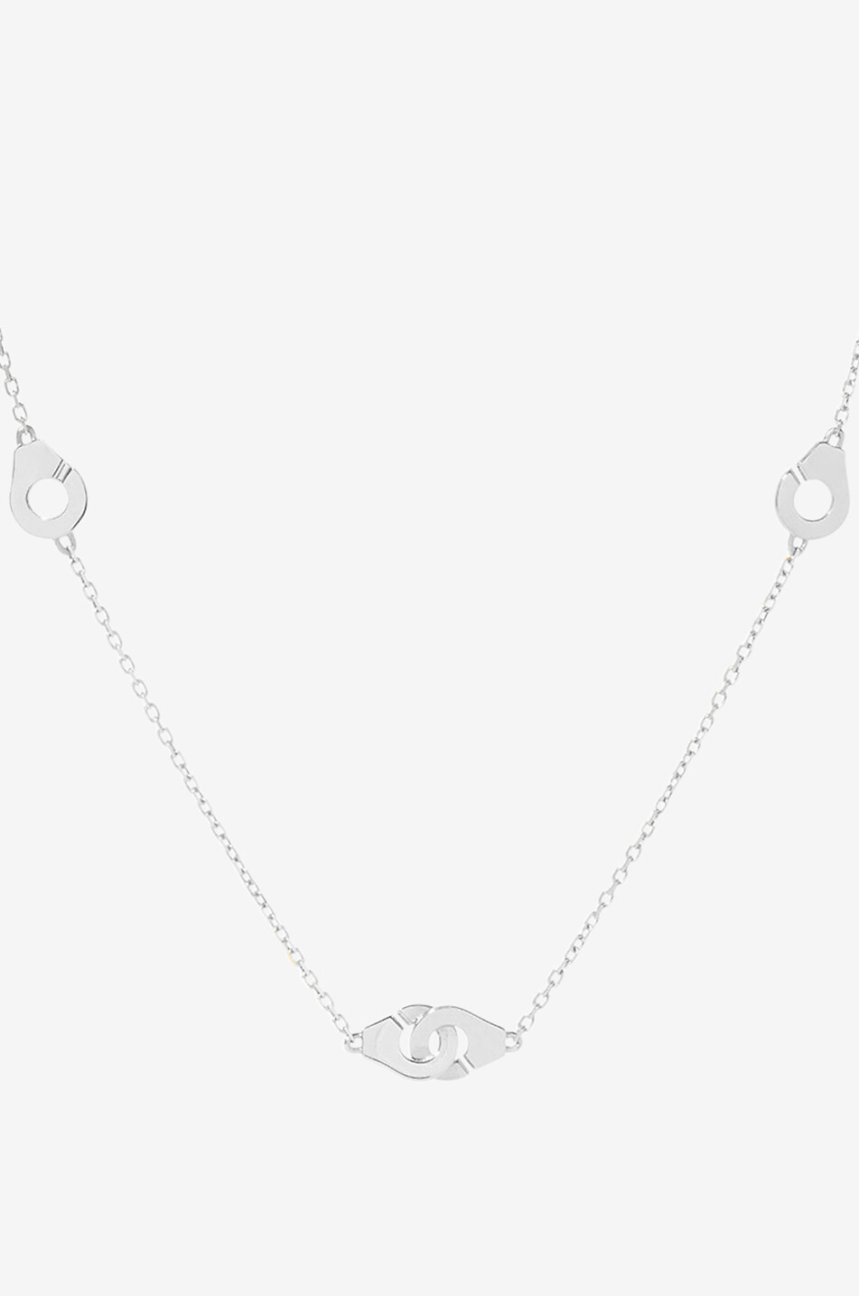 DINH VAN Collier en or blanc Menottes R5 Femme BLANC 1