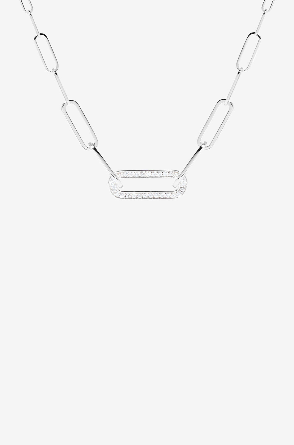 Collier en or blanc et diamants Maillon PM DINH VAN Bongenie