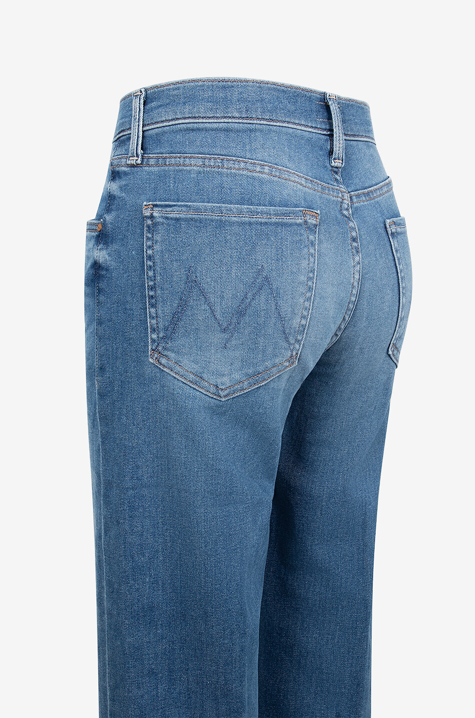 Jean droit en coton The Mid Rise Rambler Zip Ankle Fray
