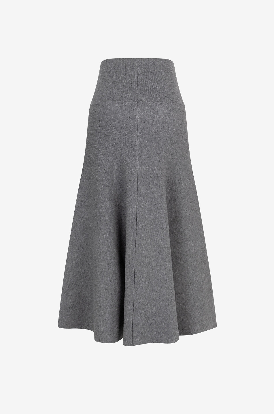 THE FRANKIE SHOP Jupe midi évasée en maille Gabrielle Femme GRIS FONCÉ 2