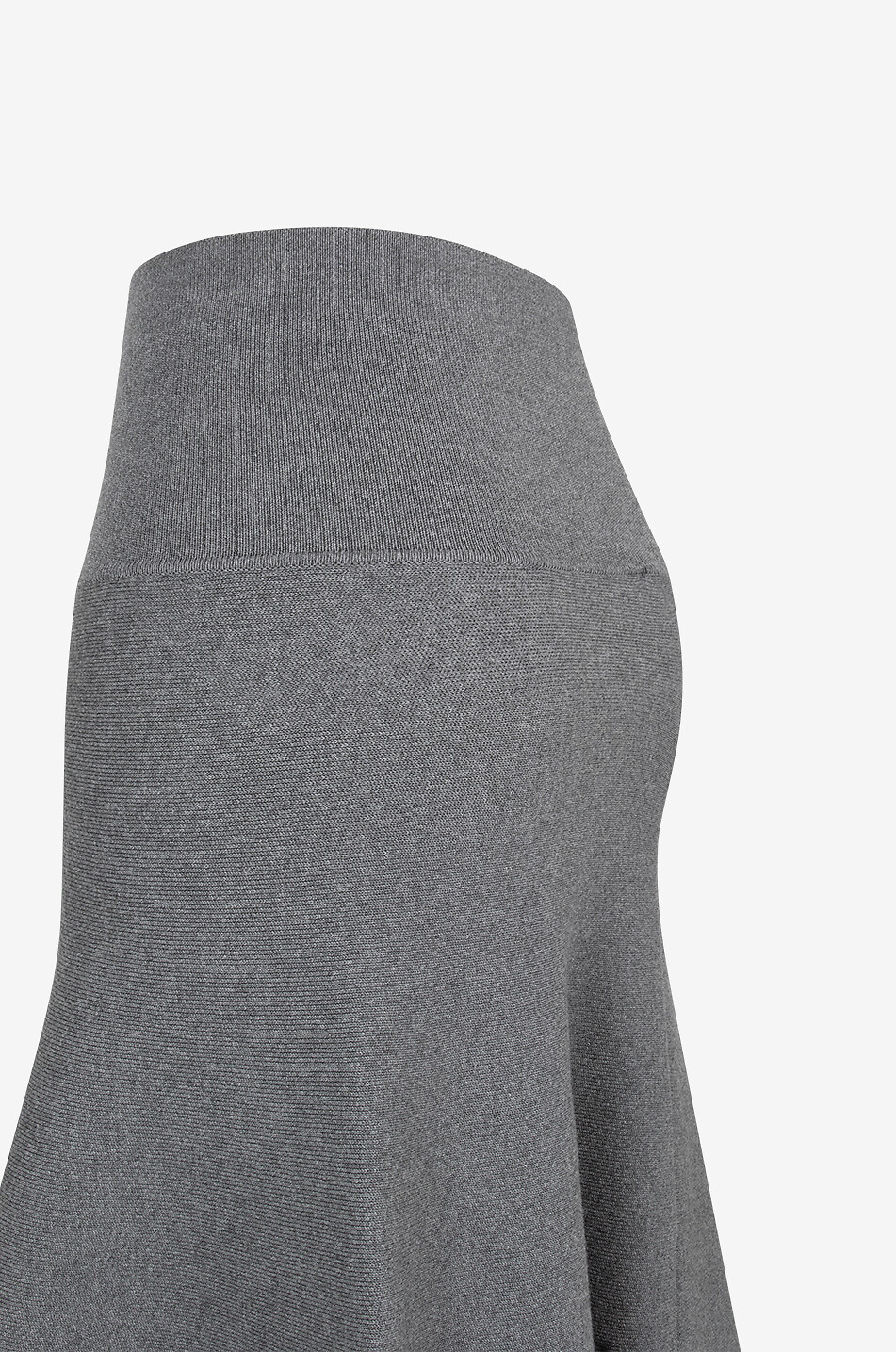 THE FRANKIE SHOP Jupe midi évasée en maille Gabrielle Femme GRIS FONCÉ 3