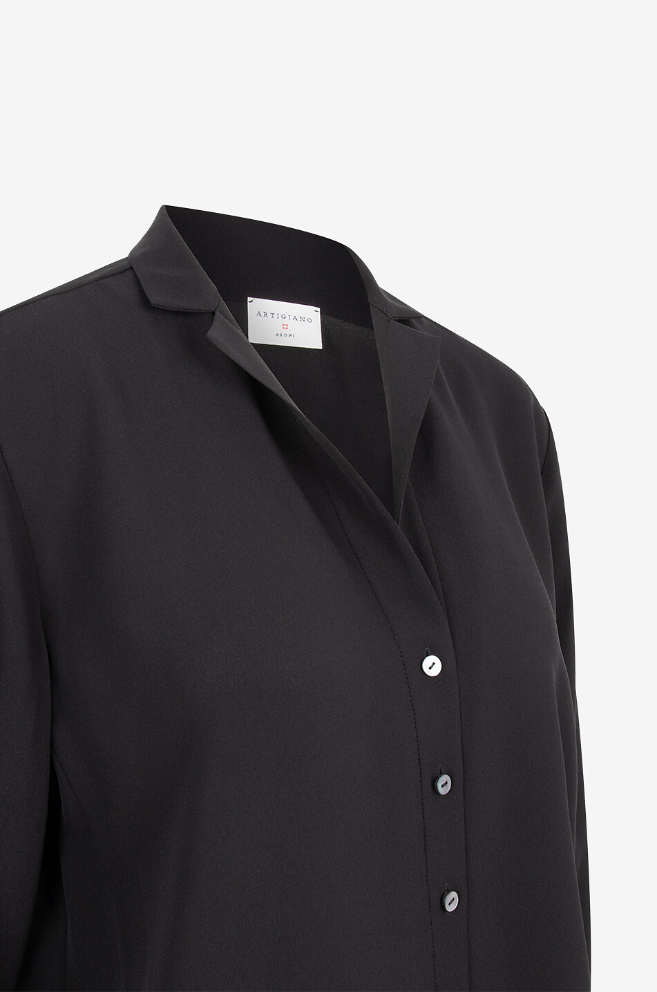 ARTIGIANO Langärmeliges Hemd aus Seide Jennifer Damen SCHWARZ 3