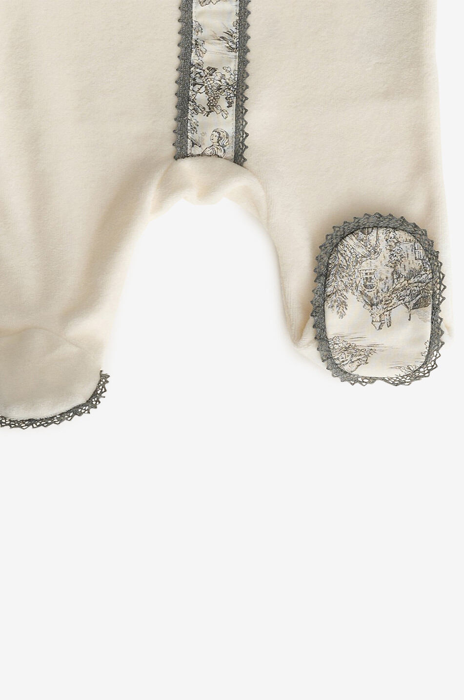 LES SONGES DE CELESTE Baby-Samt-Schlafanzug Céleste Gris Baby GRAU 3