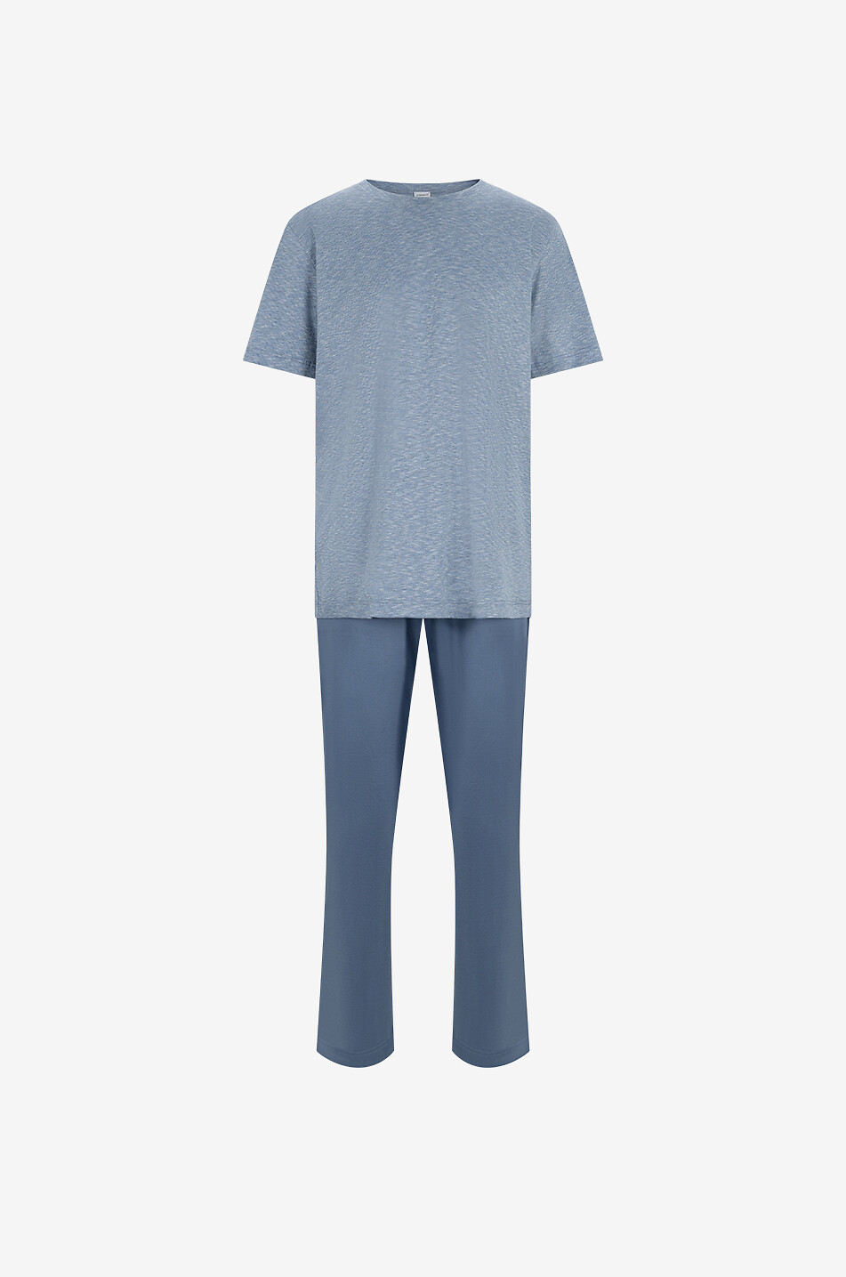 ZIMMERLI Pyjama long à manches courtes en coton Filodiscozia Homme BLEU CLAIR 1