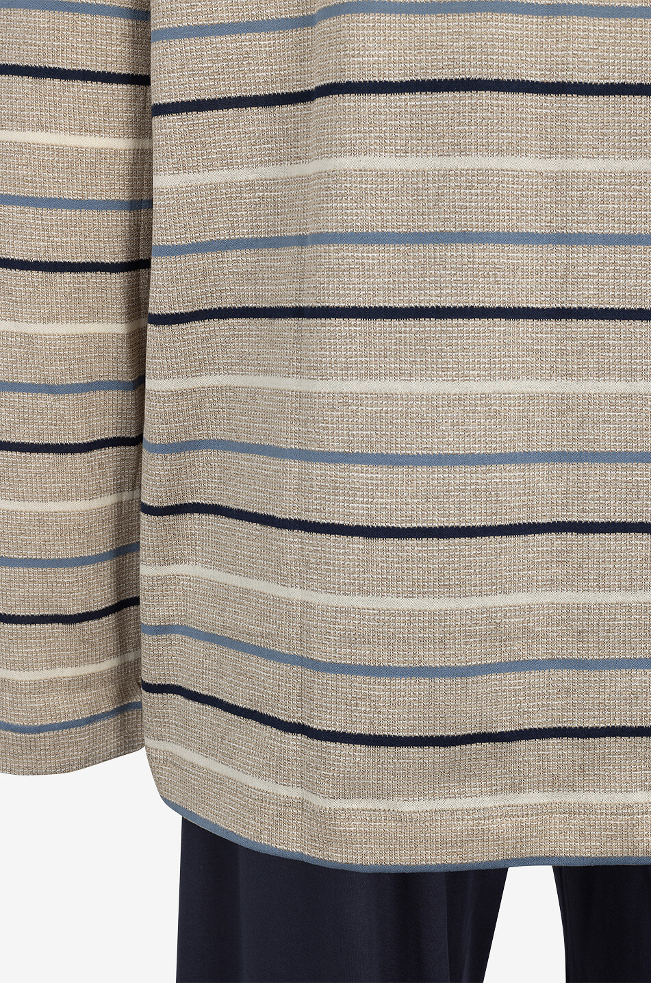 ZIMMERLI Sea Island cotton and silk long stripe-adorned pyjama set Men BROWN 5