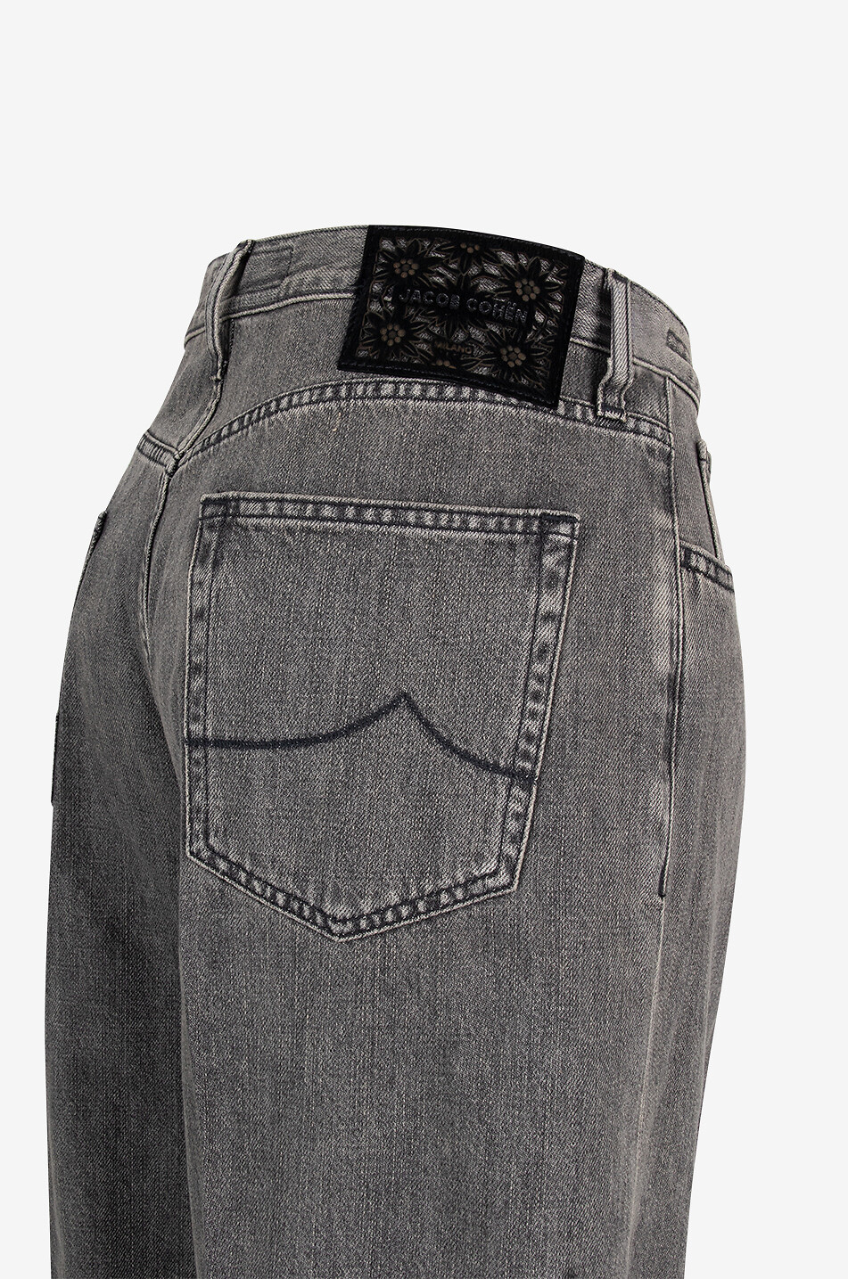 JACOB COHEN Jean large en lyocell et coton Grace Femme GRIS FONCÉ 3